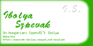 ibolya szpevak business card